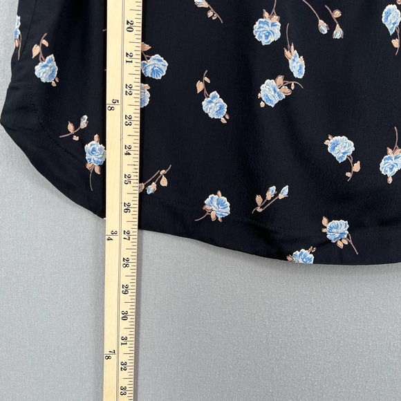 FOR LOVE AND LEMONS Dress Womens Medium Black Strapless Tie Front Floral Print - Picture 15 of 16